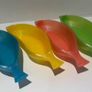 Banana split ice cream bowls serving dishes - Set of 4 - Discounted Shipping